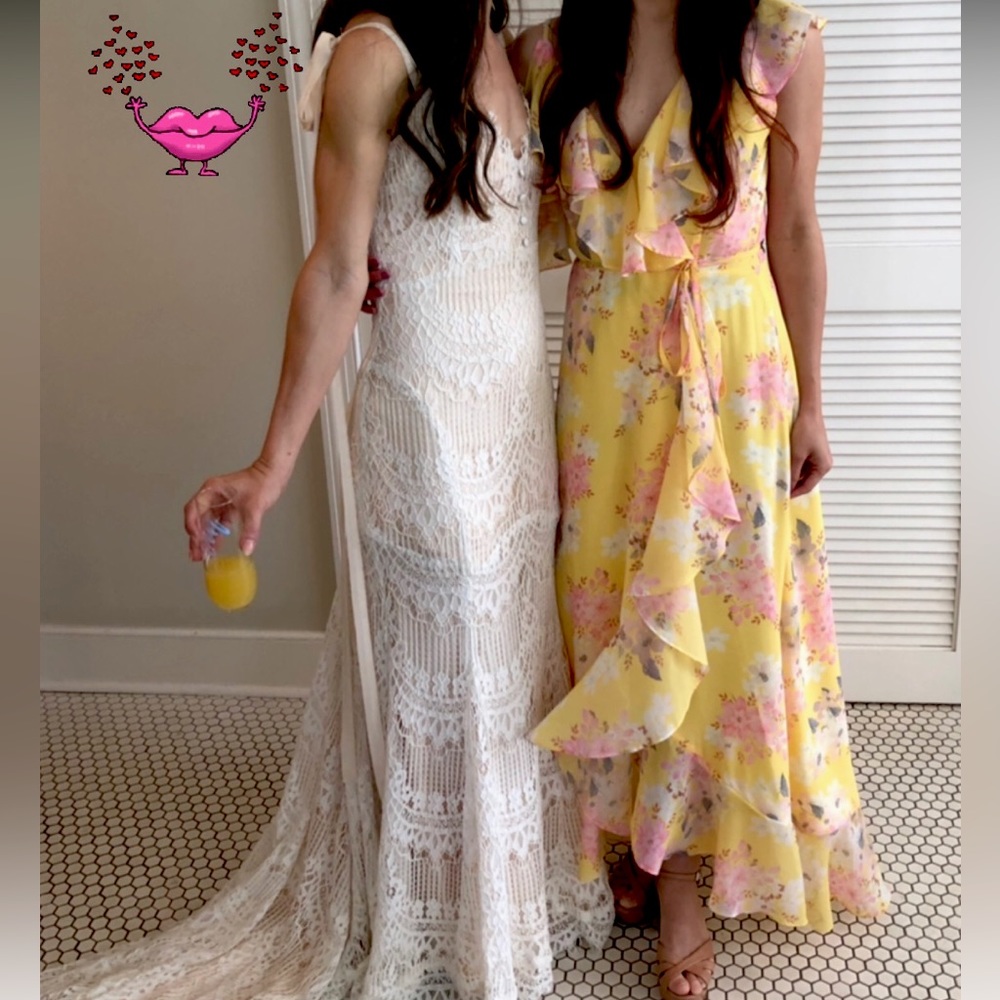 Yumi Kim yellow floral meadow maxi wrap dress - Picture 11 of 12